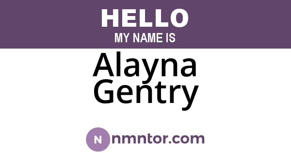 Alayna Gentry