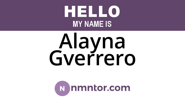 Alayna Gverrero