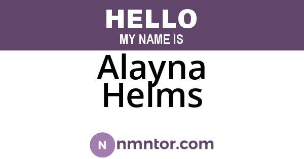 Alayna Helms