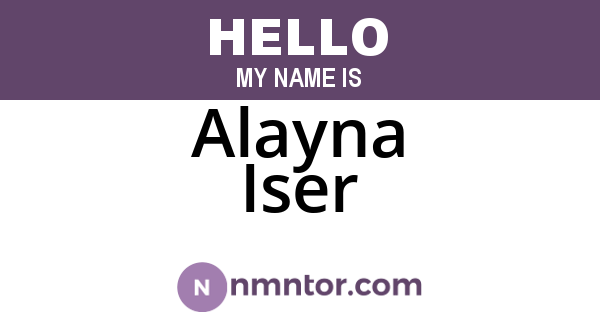 Alayna Iser