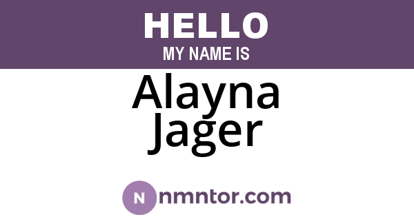 Alayna Jager