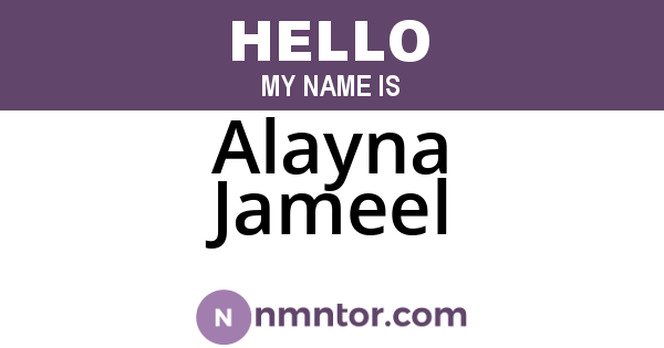 Alayna Jameel