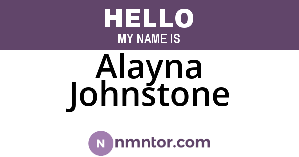 Alayna Johnstone
