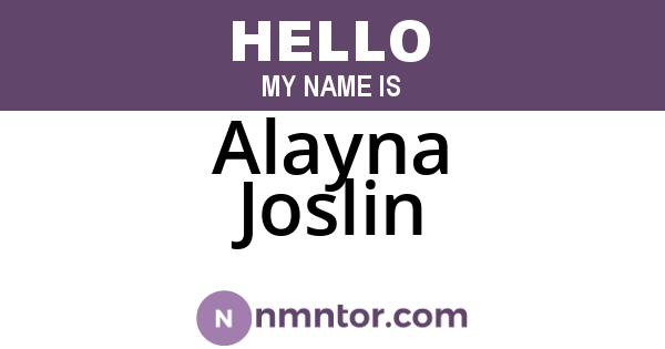 Alayna Joslin