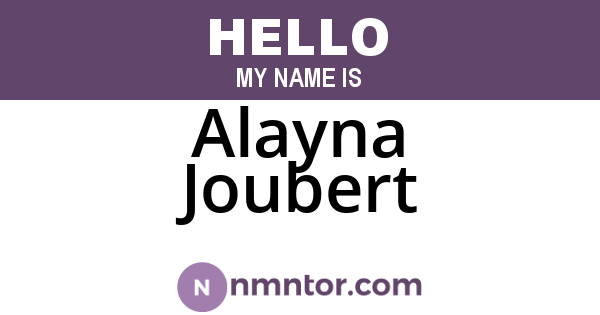 Alayna Joubert