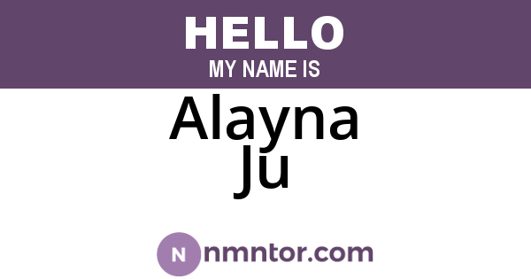 Alayna Ju