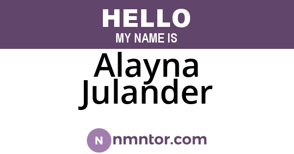 Alayna Julander