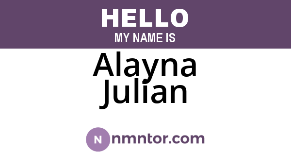 Alayna Julian