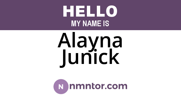 Alayna Junick