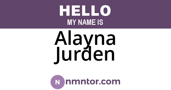 Alayna Jurden