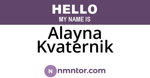 Alayna Kvaternik