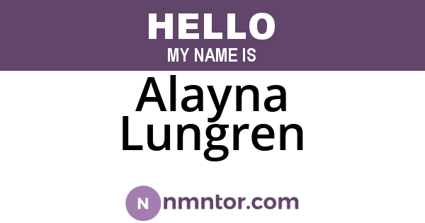 Alayna Lungren