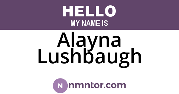 Alayna Lushbaugh