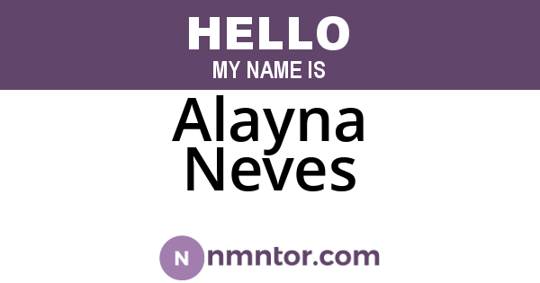 Alayna Neves