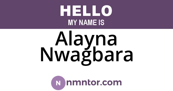 Alayna Nwagbara