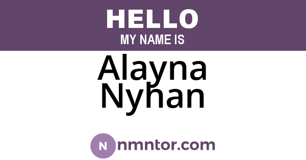 Alayna Nyhan
