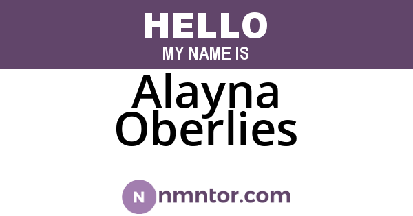 Alayna Oberlies
