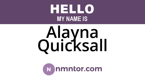 Alayna Quicksall