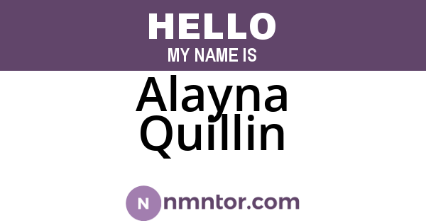 Alayna Quillin