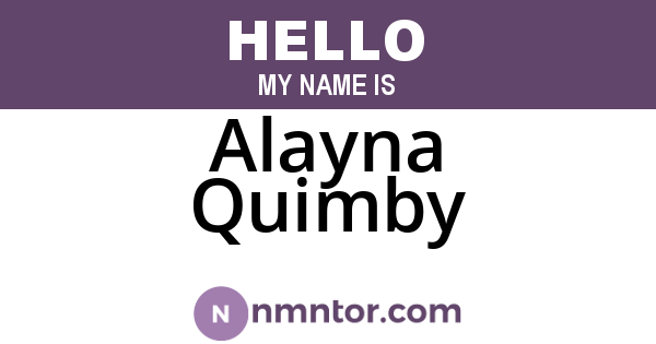 Alayna Quimby