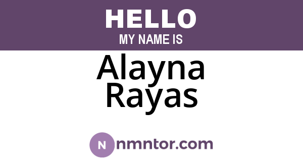 Alayna Rayas