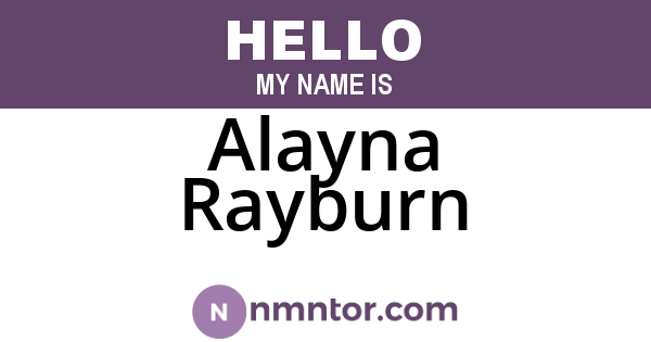 Alayna Rayburn