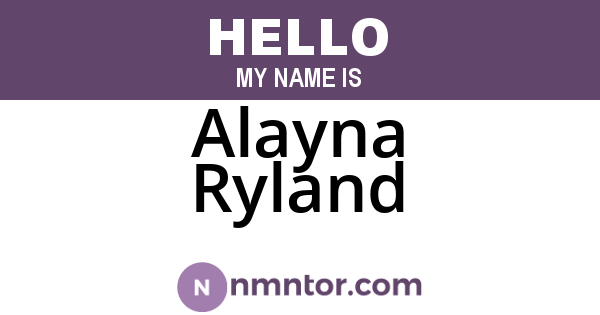 Alayna Ryland