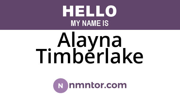 Alayna Timberlake