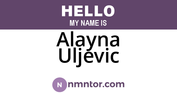 Alayna Uljevic