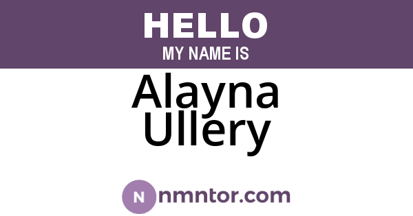 Alayna Ullery