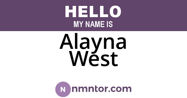 Alayna West