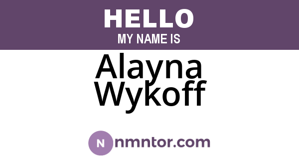 Alayna Wykoff