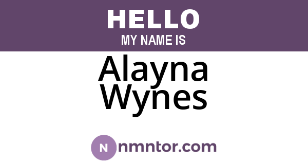 Alayna Wynes