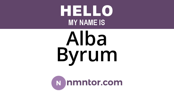 Alba Byrum
