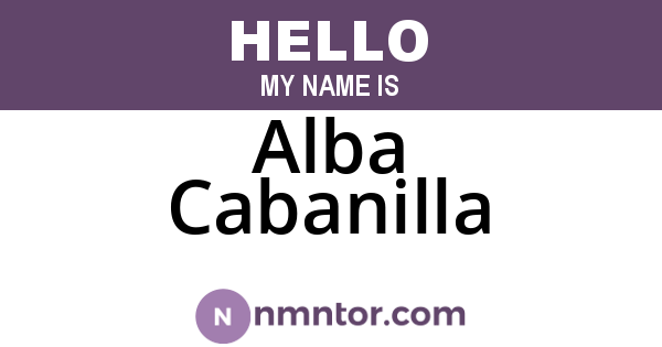 Alba Cabanilla