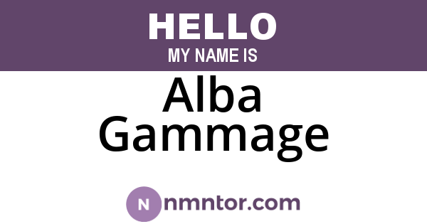 Alba Gammage