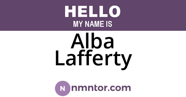 Alba Lafferty