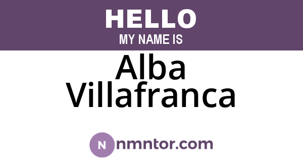 Alba Villafranca