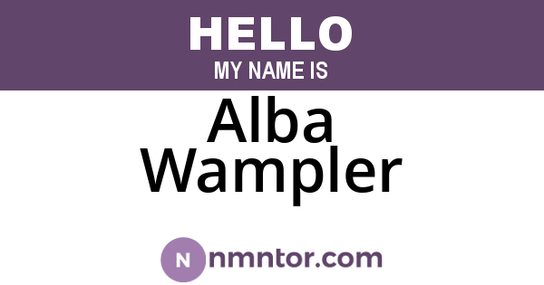 Alba Wampler