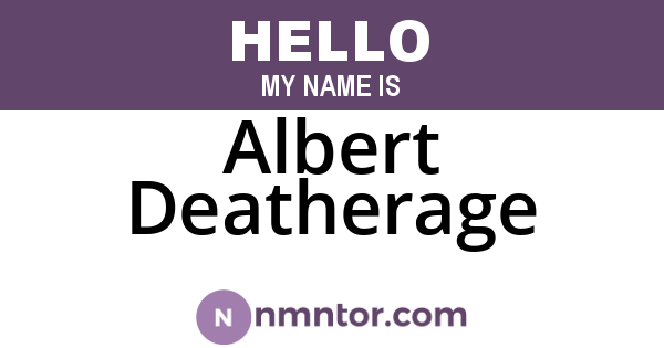 Albert Deatherage