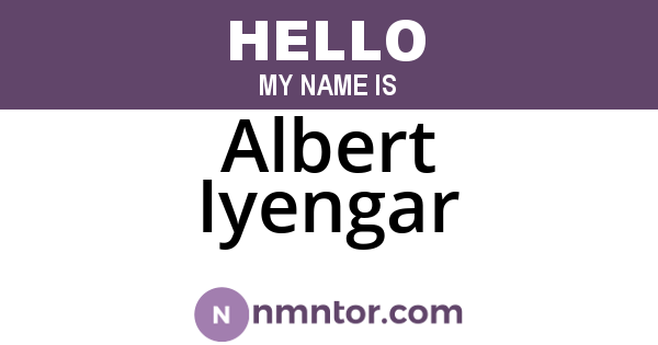 Albert Iyengar