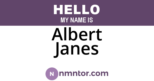 Albert Janes