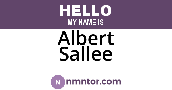 Albert Sallee