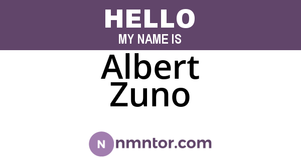 Albert Zuno