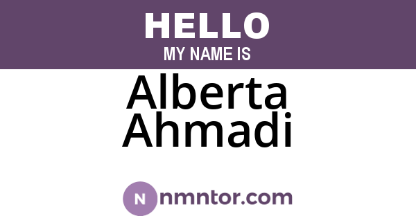 Alberta Ahmadi