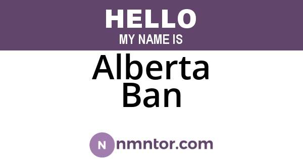 Alberta Ban
