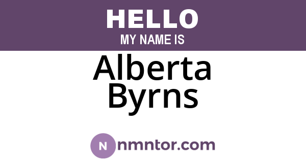 Alberta Byrns