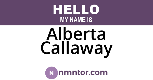Alberta Callaway
