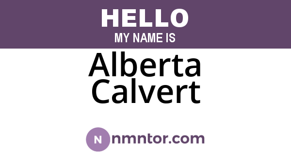 Alberta Calvert