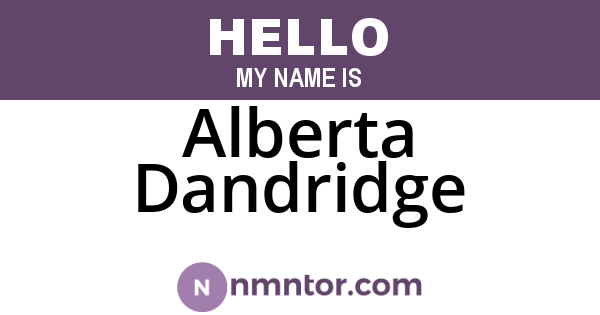 Alberta Dandridge